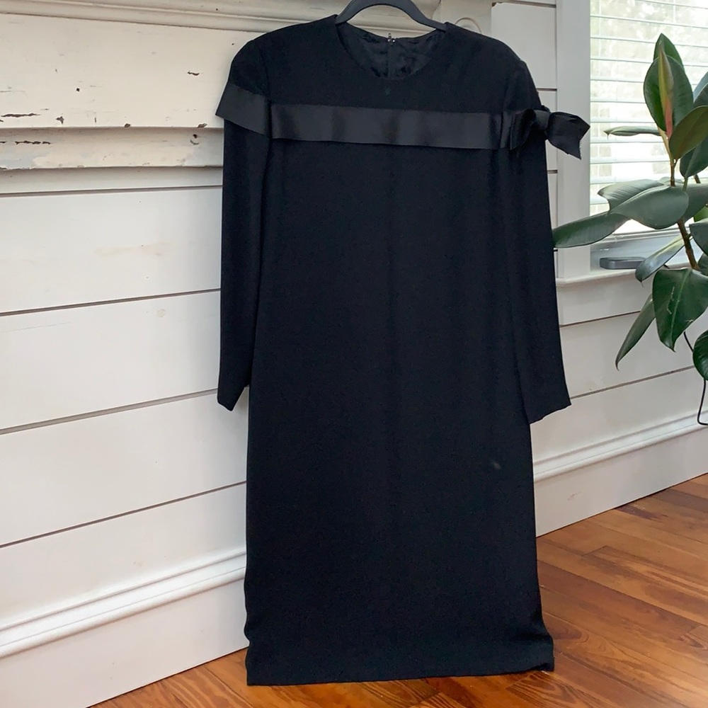 Size 16 Vintage William Pearson Black Sheath Dress